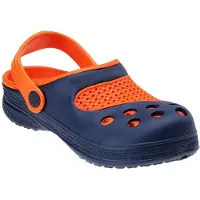 Martes Sport Martes - Sabots « Jermos » à couleurs contrastées pour enfants PP15285 (34,5 EU) (Bleu marine foncé/Orange)