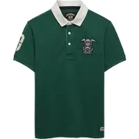 Superdry pour homme. M1110469A Polo vert vintage en piqué de rugby (XL), Casuel, Coton, Manche courte