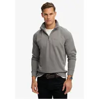 Superdry pour homme. M2014309A Essential Logo Raglan Henley Sweater grey (XXL), Casuel, Gris, Coton