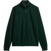 Superdry pour homme. M2014309A Essential Logo Raglan Henley pull vert (S), Casuel, Viscose