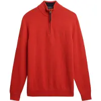 Superdry Wool Blend Half Zip Sweater Orange M Homme