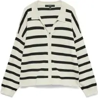 Vero Moda Cardigan 'VMSilla' noir / blanc naturel