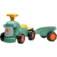 Falk Maurice Tracteur avec remorque vintage - 95 x 31 x 36 cm