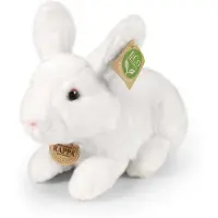 Rappa Lapin en peluche blanc, 23 cm, ÉCOLOGIQUE