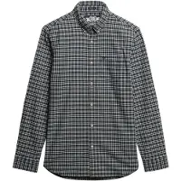 Superdry pour homme. M4011042A Chemise Oxford à carreaux Premium marine (XL), Casuel, Coton, Manche longue