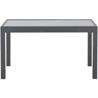 Sonstiges Table de jardin rectangulaire à rallonge pour 6 à 10 personnes – Structure en aluminium – Plateau en verre trempé – L 135–270 x H 75 x P 90
