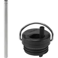 Klean Kanteen Tkwide Straw And Cap Set Argenté