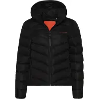 Superdry pour femme. W5011594A Veste matelassée en microfibre avec capuche (XL), Noir, Casuel, Polister recyclé, Durable