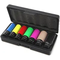 OEM Jeu de sept douilles longues 1/2 inch avec capuchons de protection
