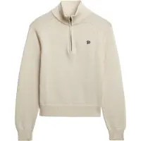 Superdry Femme Pull Essentials Slim à Demi-fermeture Cream Taille: 40