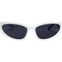 Superdry Femme Logo Gravé Sport Wrap Lunettes De Soleil, Blanc & Noir