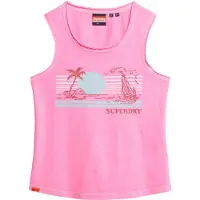 Superdry Femme Débardeur Rayé à Encolure Dégagée Outdoor Pink Taille: 42