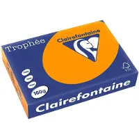 Clairefontaine Orange A4 Papier couleur 160 g/m² (250 feuilles)
