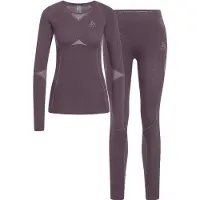 Odlo Fundamentals Performance Warm Long Sleeve Base Layer Set Gris XS Femme