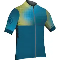 Endura T-Shirt fonctionnel 'Bitmap Block' bleu / citron vert