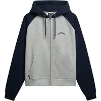 Superdry Essential Logo Oversize Full Zip Sweatshirt Gris XS Femme