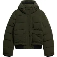 Superdry pour femme. W5011907A Blouson bomber Everest vert (M), Casuel, Polyester