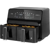 Uni-T Teesa TSA8089 Friteuse à double chambre 8 l, 2700 W, noir