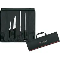 3 Claveles Kit Professionnel De Découpe De Jambon Avec Trois Couteaux Et Aiguiseur Acier