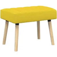 vidaXL Banc capitonné canal Jaune clair 60 x 40 x 45 cm Tissu