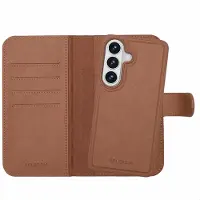 Selencia Étui portefeuille amovible Olyn avec MagSafe Samsung Galaxy S26 - Marron
