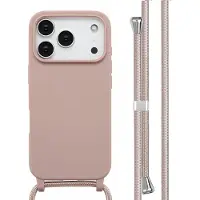 IMoshion Coque en silicone avec cordon pour Apple iPhone 17 Pro - Sand Pink