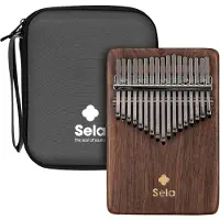 Sela Solid Kalimba 17 Black Walnut