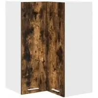 vidaXL Armoire suspendue Riga Chêne fumé et Blanc 57 x 57 x 80 cm