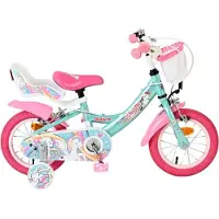 Volare Vélo enfant Unicorn - Fille - 12 pouces - Vert - Deux freins à main
