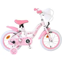 Volare Vélo pour enfants Hello Kitty - Filles - 14 pouces - Rose - Deux freins à main