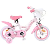 Volare Vélo pour enfants Hello Kitty - Filles - 12 pouces - Rose - Deux freins à main