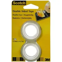 Scotch 3M Scotch Ruban adhésif double face 665, 12 mm x 6,3 m