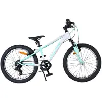 Volare Vélo enfant Boost - 20 pouces - 7 vitesses - Blanc/Vert menthe