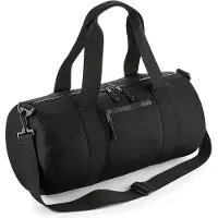 Bagbase BG284 | Sac en tonneau recyclé, 50 x 25 x 25 cm - Couleur : Noir - Taille : 50 x 25 x 25 cm
