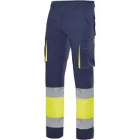 VELILLA Pantalon multipoches bicolore haute visibilité VELLILA Bleu / Jaune S