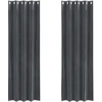 vidaXL Rideaux occultants 2 pcs gris clair 140 x 260 cm velours