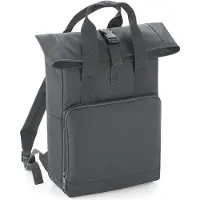 Bagbase BG118 | Sac à dos Twin Handle Roll-Top Backpack - 28 x 38 x 12 cm - Couleur : Graphite Grey - Taille : 28 x 38 x 12 cm