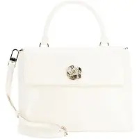 Ted Baker sac à épaule bandoulière sac à main Rosenau Rose Detail Crinkle Medium Top Handle Bag Ivory blanc
