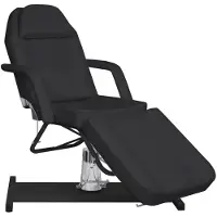 vidaXL Table de massage Noir 180x62x(87-112) cm