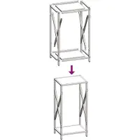 vidaXL Étagère à bois de chauffage Blanc 34x25x70 cm Acier laminé à froid