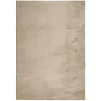 vidaXL Tapis HUARTE à poils courts doux et lavable sable 140x200 cm