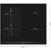 Siemens iQ700 EX675HEC1E Table de cuisson encastrable 60 cm Table de cuisson à induction 4 feux Noir