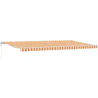 vidaXL Store extensible jaune et orange 600 x 350 cm