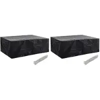vidaXL Housses de salon de jardin 2 pcs 8 œillets 242x162x100 cm
