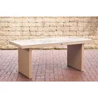 CLP Table en polyrotin Avignon, couleur sable, 180 cm