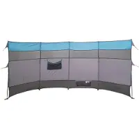 vidaXL Brise-vent de camping bleu 510x153 cm imperméable