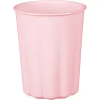 Party Deco Plastikbecher „Rüsche“ – Pink - wiederverwendbar (4x)
