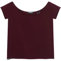 Superdry T-shirt 'Bardot' bourgogne