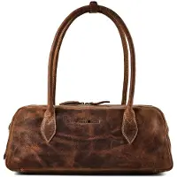Green Burry GREENBURRY sac à épaule Vintage East / West Shoulder Bag Brown brun