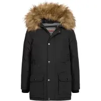 Lonsdale Veste d'hiver pour garçon avec capuche KESWICK Black 152